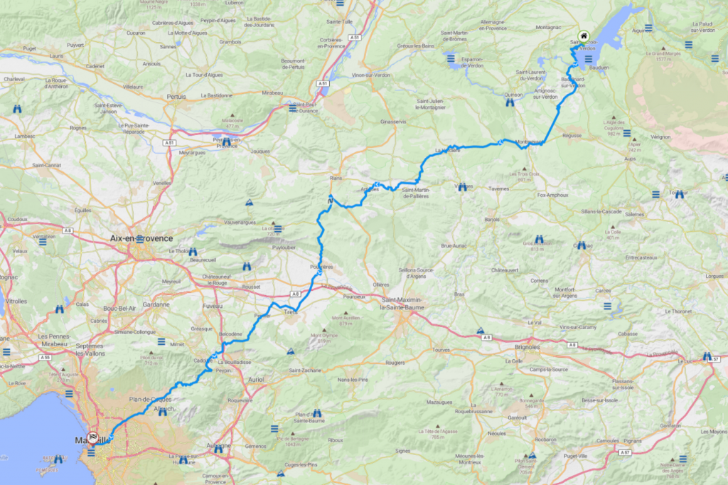 Roadbook lac de Sainte Croix_Marseille